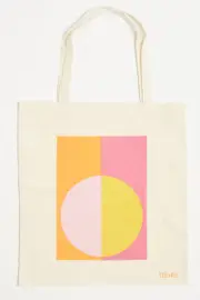 Multi Print Tote Bag Printed Geometric Abstract