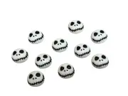 10 1” 23mm Nightmare Before Christmas Flatback Jack Skellington Cabochon Bead