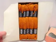 Vtg NOS Box Laine DMC Tapestry & Crewel Wool Yarn 10 Skeins Color #7439 Orange