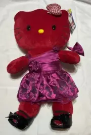 Hello Kitty Red Gingham Heart 18" Build A Bear LE Numbered W/ Tags & Outfit