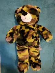 Build-A-Bear Camouflage 16" Teddy Bear Plush Stuffed Animal Military Camo Green