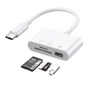 USB C SD Card Reader Micro SD to Type C OTG Adapter for SDHC SDXC TF