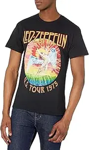 Led Zeppelin Men's Standard Us Tour 1975 White T-Shirt