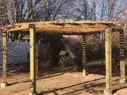 12 Piece Hexagon Pergola Bracket Set for 8 x 8 Posts - Heavy Duty Pergola