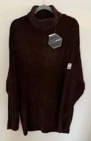 Vintage South Pole Turtleneck Sweater Mens Large Brown Skate Hip Hop Y2K NWT