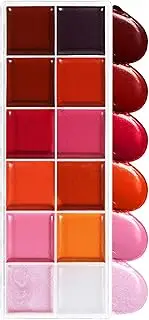 Lip Gloss Palette - Makeup Eyeshadow Palette - Long-Lasting Waterproof Vibrant Shades 12 Colors Hydrating Lip Gloss Kit for Girls Teens Travel
