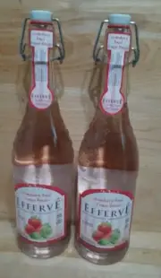 2 BTLS:EFFERVE FRENCH SPARKLING Artisanan STRAWBERRY/BASIL 25.4oz lorina NON:gmo
