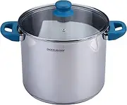 FACKELMANN Essential Soup Pot, Diameter 24 cm, 9 L, High-Quality Stainless Steel, Ergonomic Bakelite Handles, Suitable for All Hob Types