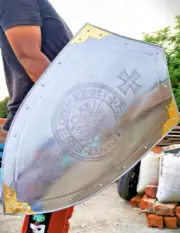 Medieval Knight Templar Crusader Metal Shield Amour Battle Ready Larp SCA Gift
