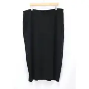 NWT Eileen Fisher black skirt knit winter fall plus size 3X washable wool crepe