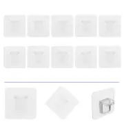 10 Pcs Nail Free Wardrobe Fixed Paste Hook Sticky Shelf Brackets Pin Holder