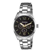 在飛比找Yahoo奇摩購物中心優惠-LICORNE 力抗錶 經典工藝三眼手錶-黑×銀/42mm