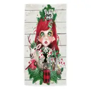 Cute Christmas Claire and Forest Animals Beach Towels Medium Large Extra Large