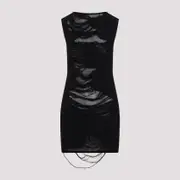 [Mm6 Maison Margiela] Mm6 Maison Margiela-Black Cotton Mini Dress-Donna M STAND