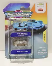 SEALED Micro Machines Series 1 #0496 Corvette Stingray #0497 Bugatti Veyron