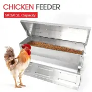 8.2L Automatic Chicken Feeder Auto Coop Chick Poultry Treadle Self Opening Feed