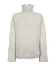 roll-neck wool-cashmere jumper L White
