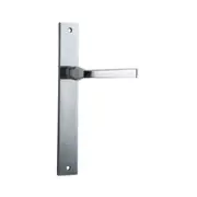 Iver Annecy Door Lever Handle on Rectangular Backplate Brushed Chrome
