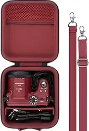 Baval Camera Case Compatible with KODAK PIXPRO AZ405/AZ425/AZ255/AZ401/AZ528 Digital Camera Vlogging Camera,Red Case