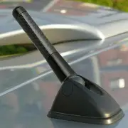 3" Car Short Antenna Carbon Fiber Radio FM Antena Black Universal w/ Screws HTX