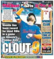 CLOUT 9 METS WIN BRANDON NIMMO SET RECORD KNICKS CLOSING TIME NY POST 4/29 2025