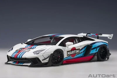 LAMBORGHINI AVENTADOR LIBERTY WALK LB WORKS MARTINI LIVERY 1:18 by AUTOart 79185
