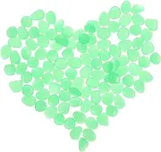 SUPVOX Glowing Fish Tank Pebbles 100pcs Betta Fish Tank Gravel Decorative Aquarium Stones