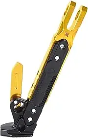 Motorcycle Rear Wheel Stand Motorcycle Modification, Ladder Side Support, Offset Bracket, Foot Support, Offset Bracket, Universal Offset Tripod Lift Stand(Golden)