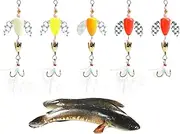 Spinner Bait, 5 Pieces Fishing Spinner Bait, Spinner Bait, Carbide Spinner Bait, Swimbait for Bass Trout Pike, Salmon, Freshwater, Saltwater