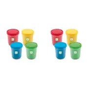2x Djeco 4 Pots of Bright Modelling Dough Kids/Children Crafts/Art Set 18m+
