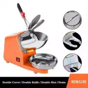 85KG/H Electric Ice Machine Double Knife Ice Crusher Snow Shaved Ice Crusher New