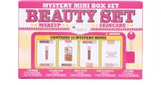 theBalm Mystery Mini Box Beauty Set mystery box for women contains miniature versions of the products