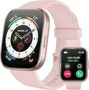 [anyloop] Smart Watch for Men Women, (Answer/Make Call), 1.83'' HD Smartwatch with Heart Rate//SpO2/Sleep Monitor/Pedometer/Calories, 105+Sports Modes, IP68 Waterproof, Compatible with Android & iOS (Pink)