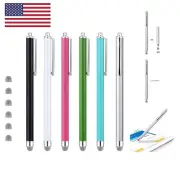 Stylus Pens for Touch Screens, Mesh Fiber Capacitive Stylus 6-Pack, with 6 Re...