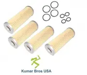 New FOUR(4) Fuel Filter with O-Rings FITS Kubota B6000 B6100 B5100 B7100 B7300