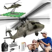 WL K170 Black Hawk RC Helicopter, Military Rc Helicopters for Adults, Remote Control Helicopter for Adults, Rc Blackhawk Helicopter, Remote Control Military Flying Helicopter Toy (1PC)