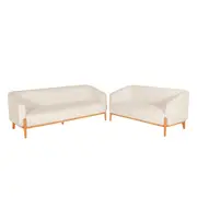 Fraser Indoor 3+2 Seater Plush Fabric Sofa Lounge Setting - Fabric Lounges