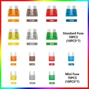 140x Car Blade Fuse Assortment Kit Mini Blade Fuse Medium Standard Mixed w/ Box