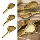 Bamboo Braided Rice Colander Handmade Fruit Basket Quality Drain Spoon