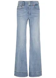 Alice + Olivia Missa Crystal-embellished Flared Jeans - Blue - 31 (W31 / UK14 / L) 31 (W31 / UK14 / L)
