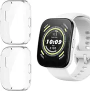 [2 Pack] NOOETAH TPU Screen Protector Case Cover Compatible for Amazfit Bip 5 (Clear+Clear)