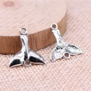 180 Pcs Tibetan Silver Whale Tail Connectors 20x18MM Diy Jewelry Making C15182