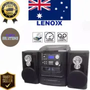 Lenoxx Hi-fi Turntable Vinyl LP/ 3 CD Player/ Dual Cassette Recorder/ AM/ FM AU