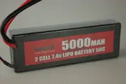Redback Batt. 7.4V Lipo 5000Mah Car H/Case 50C