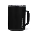 Corkcicle 16oz Triple Insulated Black Travel Coffee Mug with Handle