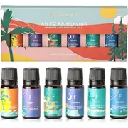 Set of 6 AM to PM Healing Essential Oil Blend Folkessence