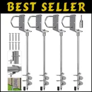 Multi-Purpose Ground Anchors - 18''/30'' Trampoline Stakes for Outdoor Safety