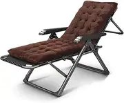 Zero Gravity Chair Folding Reclining Lounge Chair with Headrest and Massage Armrest Patio Reclining Chair Adjustable for Indoor Outdoor Beach Camping Steel Frame Oxford Fabric (Color : A+Cushion a)