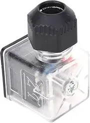Waterproof Dustproof Transparent Plug with Light Non Cable DC for Solenoid Valve (12V)