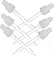 Alipis 6 Pack Glass Soda Dropper Silicone Cap Leakproof for Making Bubbles Ice Cubes and Precision Dispensing